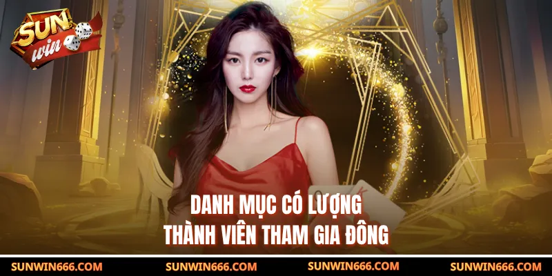 Danh mục có lượng thành viên tham gia đông