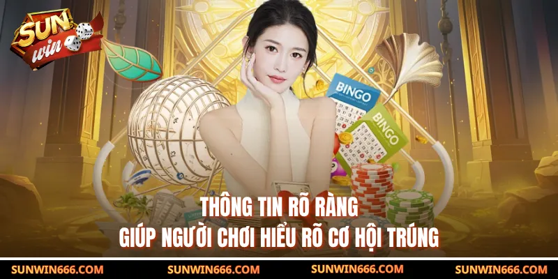 Thông tin rõ ràng, giúp người chơi hiểu rõ cơ hội trúng